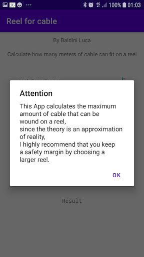 Android application Reel for cable screenshort