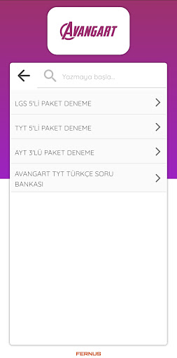 Android application Avangart Video Çözüm screenshort