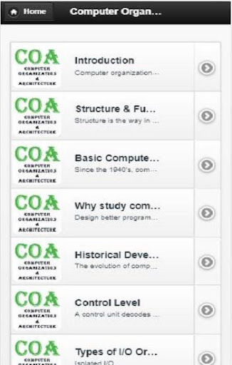 Android application Computer organizations screenshort