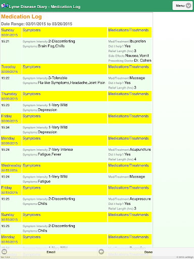 Lyme Disease Diary
