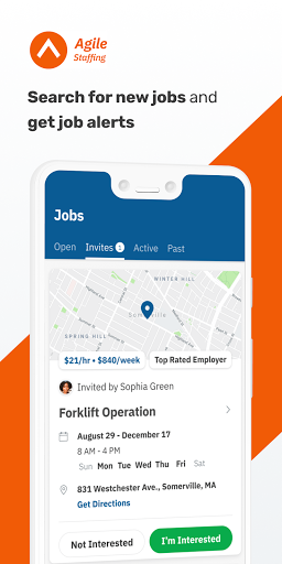 Android application Agile Staffing screenshort