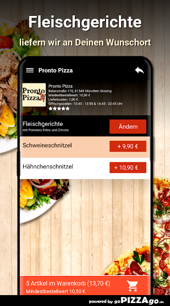 Screenshot 7 Pronto Pizza München Giesing android