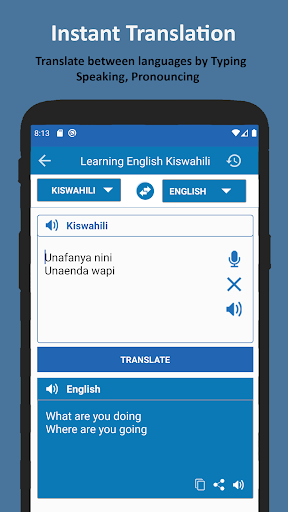 Android application Kiswahili Kamusi Offline screenshort
