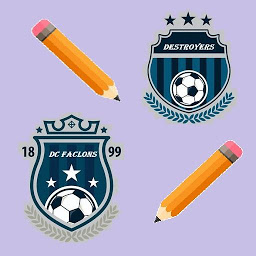 Obraz ikony: Narysuj logo piłki nożnej 2D