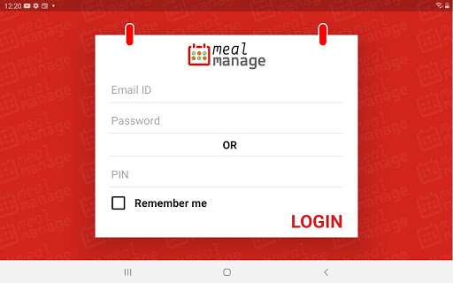 Android application MealManage POS screenshort