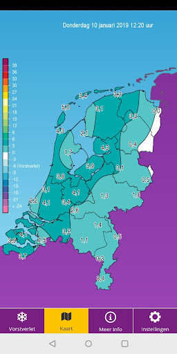 Vorstverlet bouw - CNV weer app op de bouwplaats