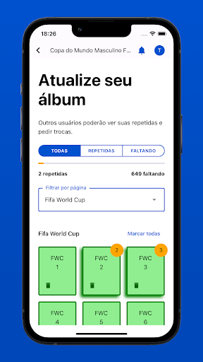 Android application Figurinhas Web App screenshort