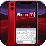 Cover Image of Descargar Tema de teclado Red Phone 11  APK