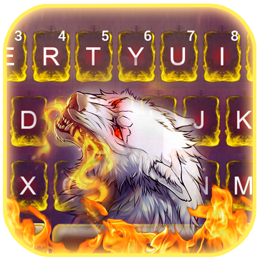 Mean Fire Wolf Keyboard Theme  Icon