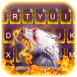 Cover Image of Download Mean Fire Wolf Keyboard Theme  APK