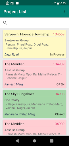 Android application LF Tracking screenshort