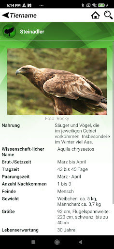 Tierführer Screen 2