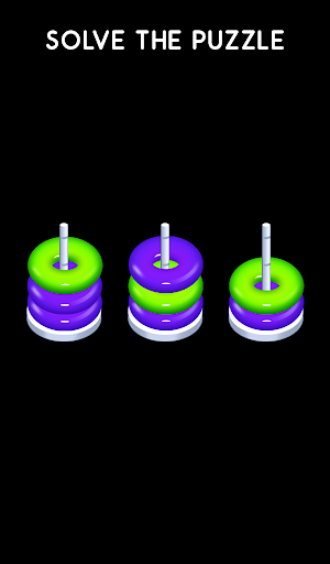 Android application Hoop Stack - Color Sort Puzzle screenshort