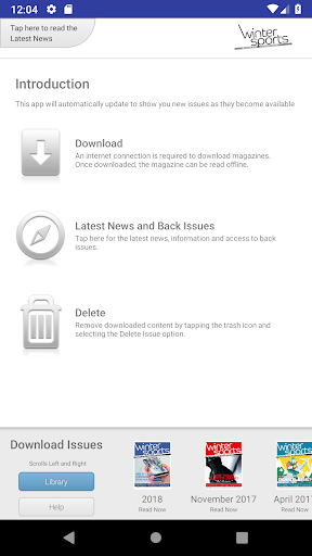 Android application Winter Sports Technology Inter screenshort