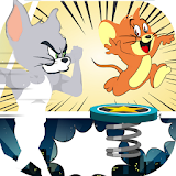 The cat Tom run and jump for Jerry icon