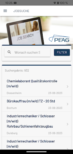 Android application PEAG Personal screenshort