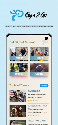 Android application GYM2GO Members screenshort