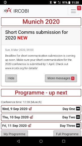 Android application IRCOBI Europe 2024 screenshort