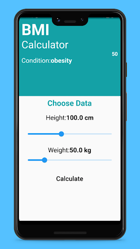 BMI CALCULATOR Screen 3