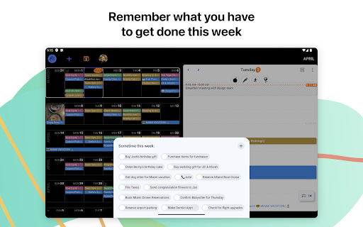 Screenshot of HEY Calendar
