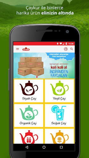 Android application Çaykur screenshort