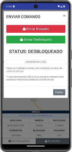 Atlantico Rastreamento Screen 2