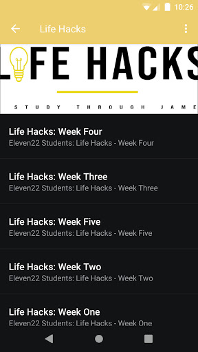 Screenshot of Eleven22 Students
