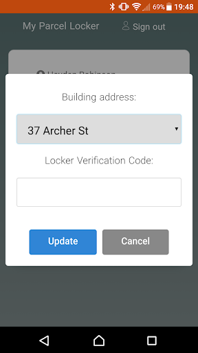 Android application My Parcel Locker screenshort