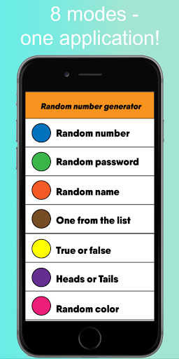 Android application Random number generator screenshort