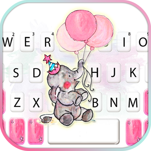 Cute Balloon Elephant Keyboard  Icon