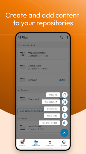 Screenshot of Content - Workspace ONE