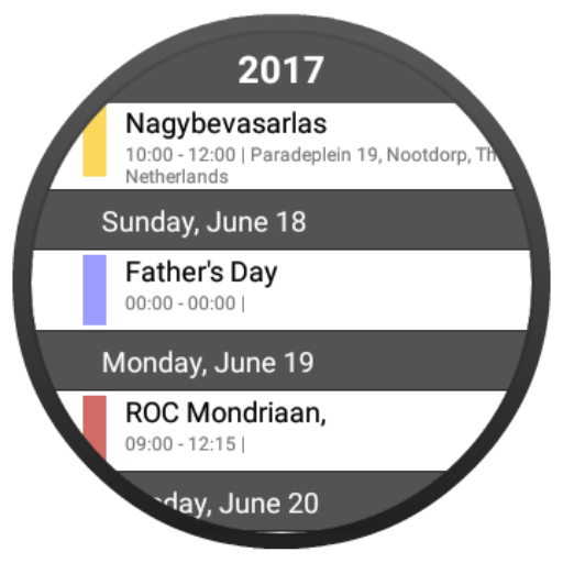 Calendar for wear preview 2.0 Icon