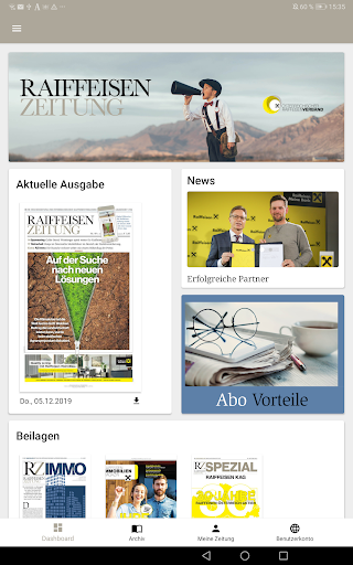 Android application Raiffeisenzeitung screenshort