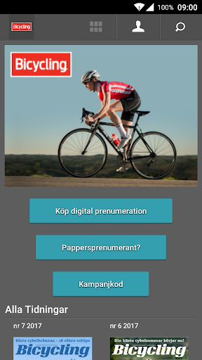Android application Bicycling screenshort