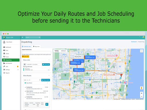 Repair-CRM: Work Schedule APP Screen 2