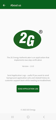 2G-ID Authenticator Screen 2