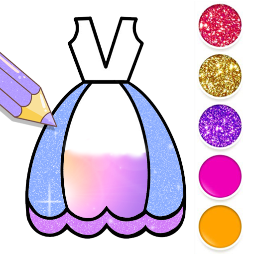 Dresses Coloring Book Glitter 1.0 Icon