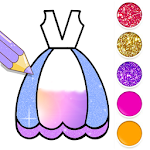 Dresses Coloring Book Glitter Apk