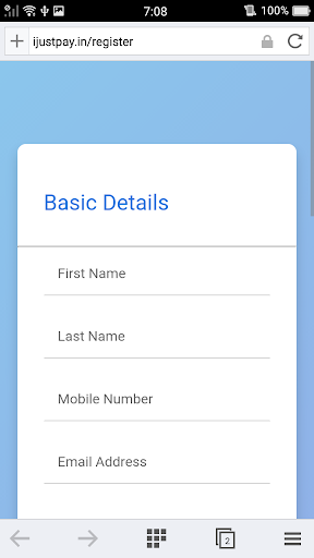 IJustPay Screen 2