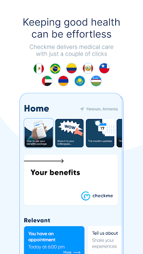 Android application Checkme screenshort