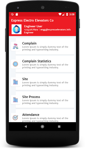 Android application Express Electro Elevators screenshort