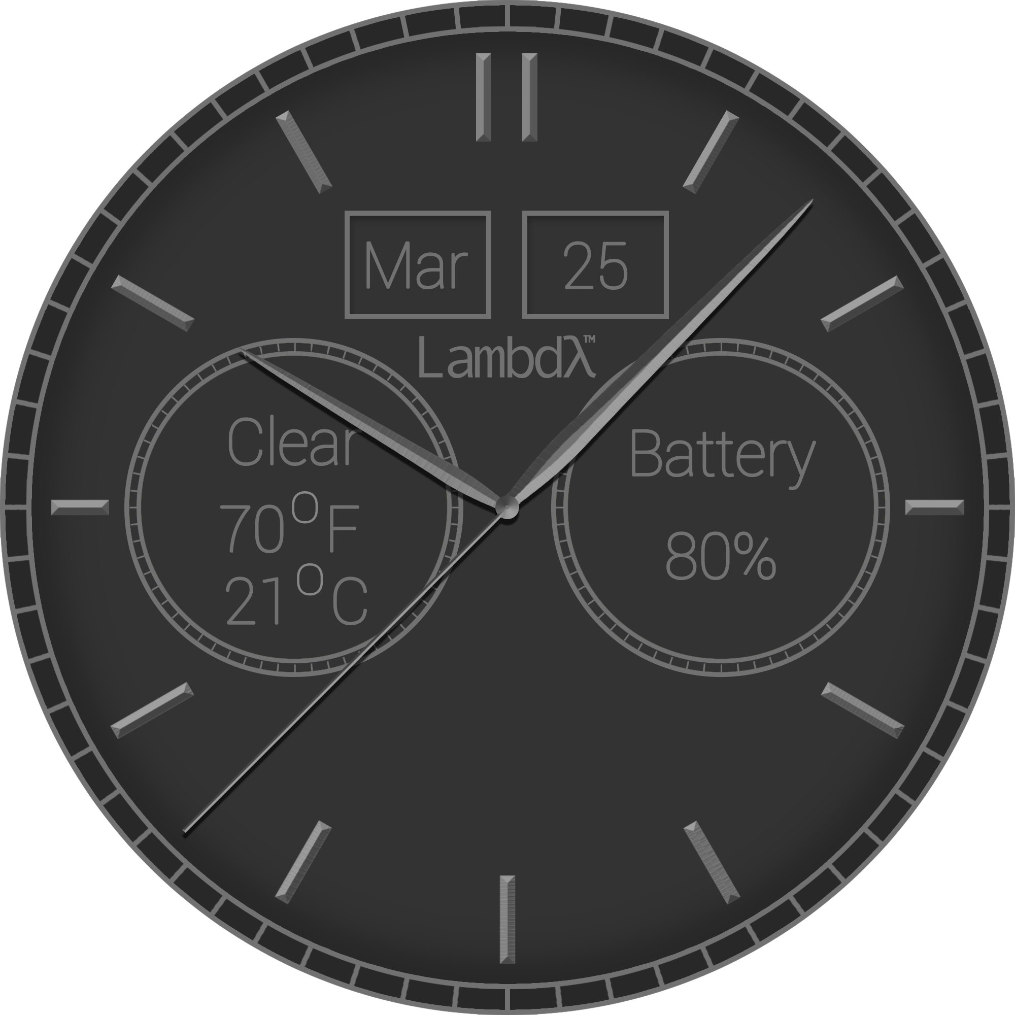 Android application Lambdλ™ Excellence Watch Face screenshort