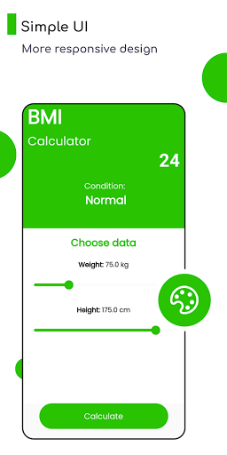 Android application BMI Calculator screenshort