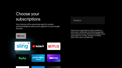 Screenshot of TV Setup