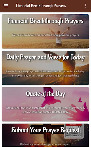 Android application Financial Breakthrough Prayers screenshort