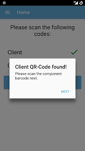VISCOM Liner Scanner APP Screen 2