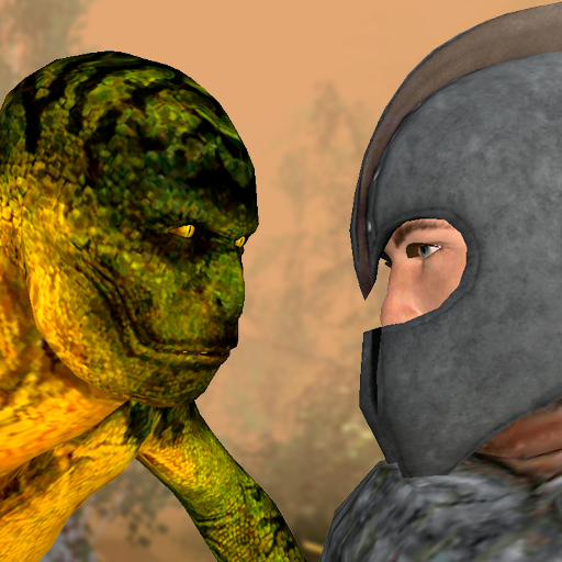 Russ and Lizards Battle logo