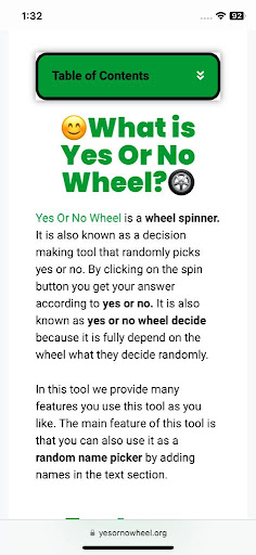 Yes or no wheel - Apps on Google Play