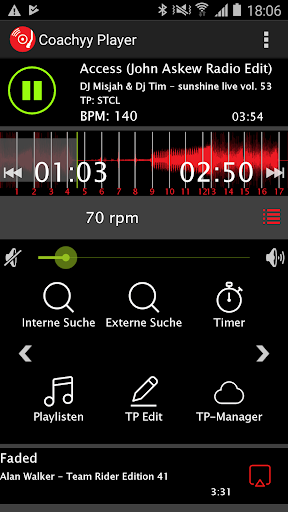 Android application Coachyy Player screenshort