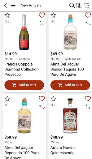 Android application Jericho Wines & Liquors screenshort